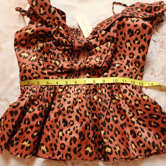 Rebecca Taylor Leopard Bow Top - Picture 8 of 15